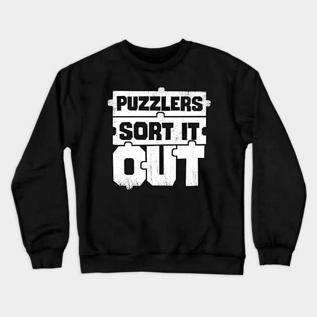 Puzzlers Sort It Out Jigsaw Puzzle Lover Gift Crewneck Sweatshirt by Dolde08